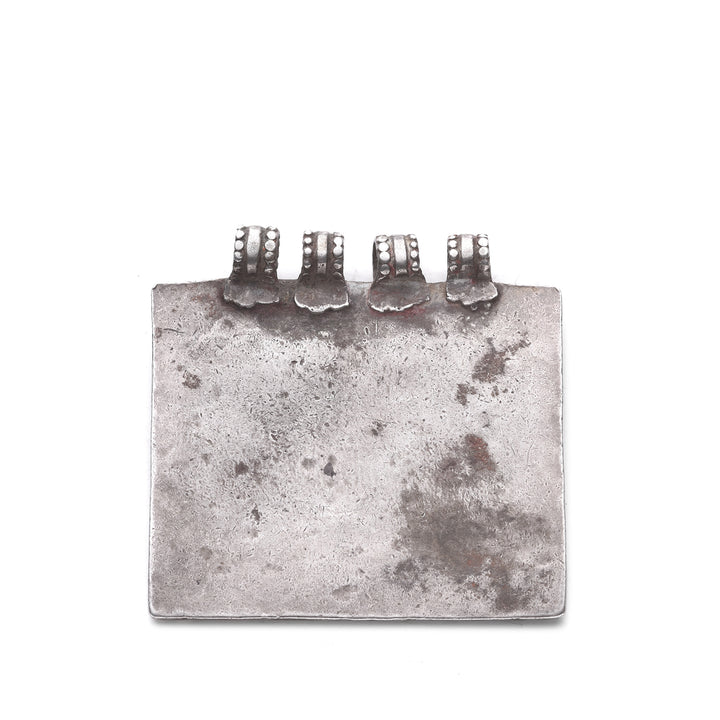 Reverse Of Tribal Silver Amulet - 19thC | Indigo Antiques