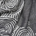 Swirl Design Jacquard Merino Wool Shawl