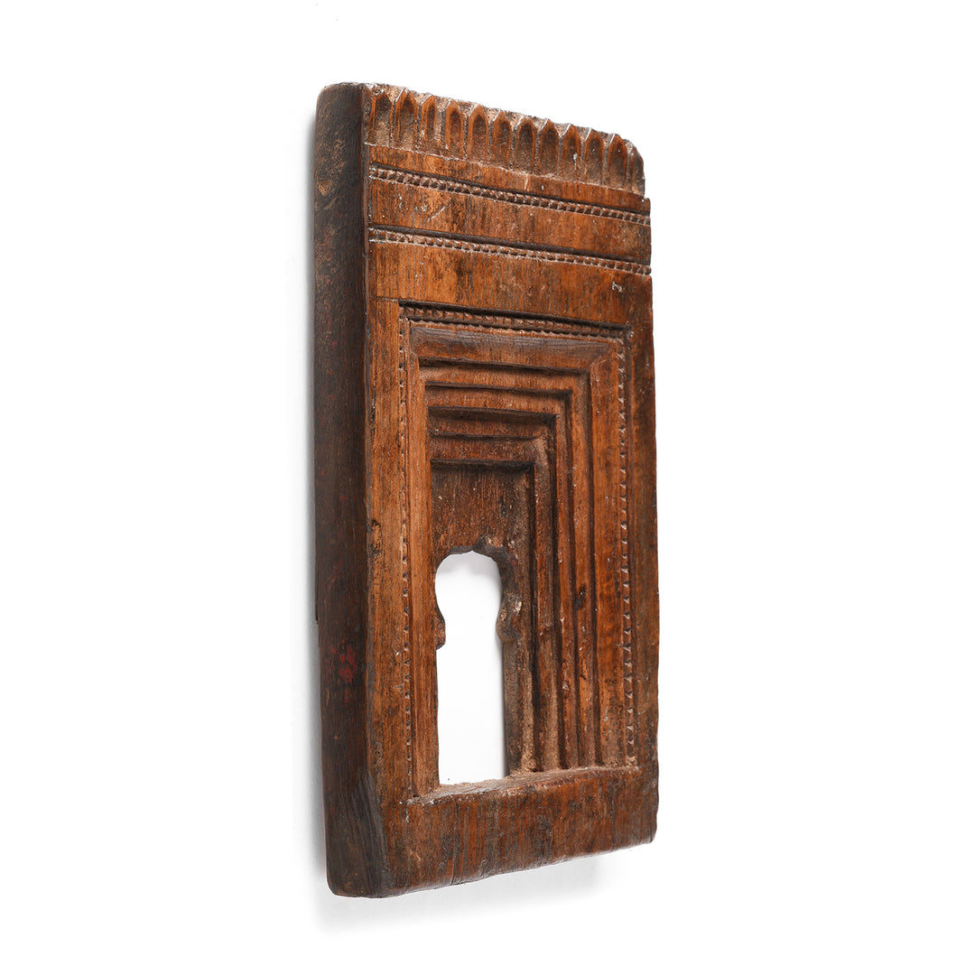 Carved Teak Votive Panel From Andra Pradesh - 80-120 Yrs Old | Indigo Antiques