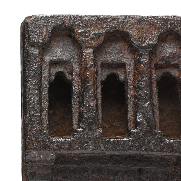 Carved Teak Votive Panel From Andra Pradesh - Early 20thC