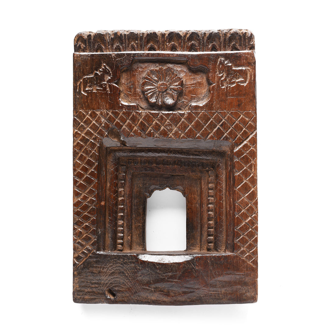 Carved Teak Votive Panel From Andra Pradesh - Early 20thC | Indigo Antiques