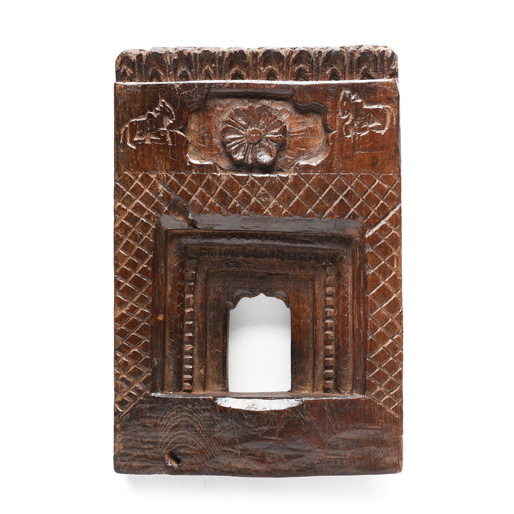 Carved Teak Votive Panel From Andra Pradesh - Early 20thC | Indigo Antiques