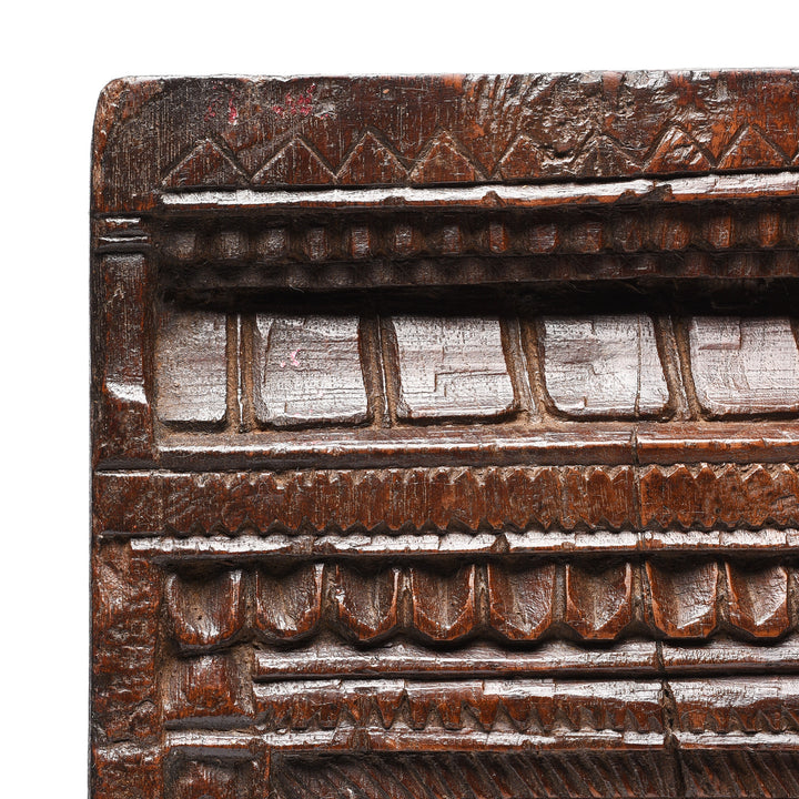Carving Detail From Carved Indian Teak Votive Panel From Andra Pradesh - 19thC | Indigo Antiques