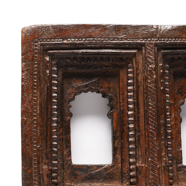 Carved Teak Votive Panel From Andra Pradesh - Early 20thC