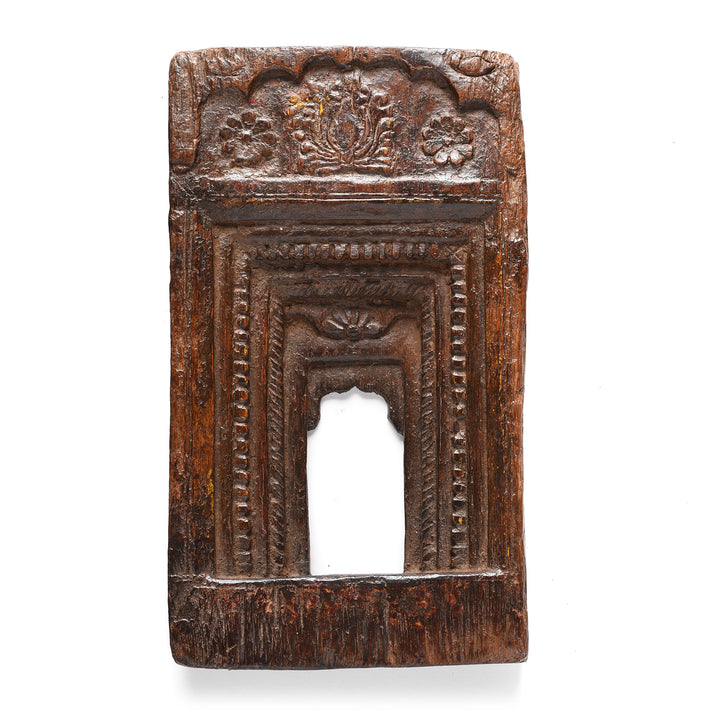 Antique Carved Teak Votive Panel From Andra Pradesh - 80-120 Yrs Old | Indigo Antiques