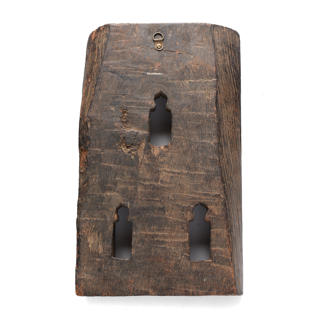 Reverse Of Carved Teak Votive Panel From Andra Pradesh - 80-120 Yrs Old | Indigo Antiques 