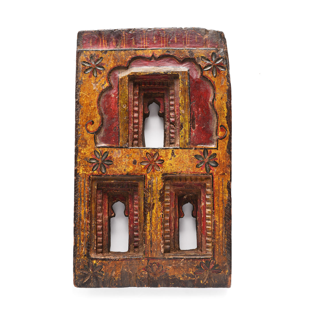 Pastel painted vintage Indian votive panel from Andra Pradesh | Indigo Antiques