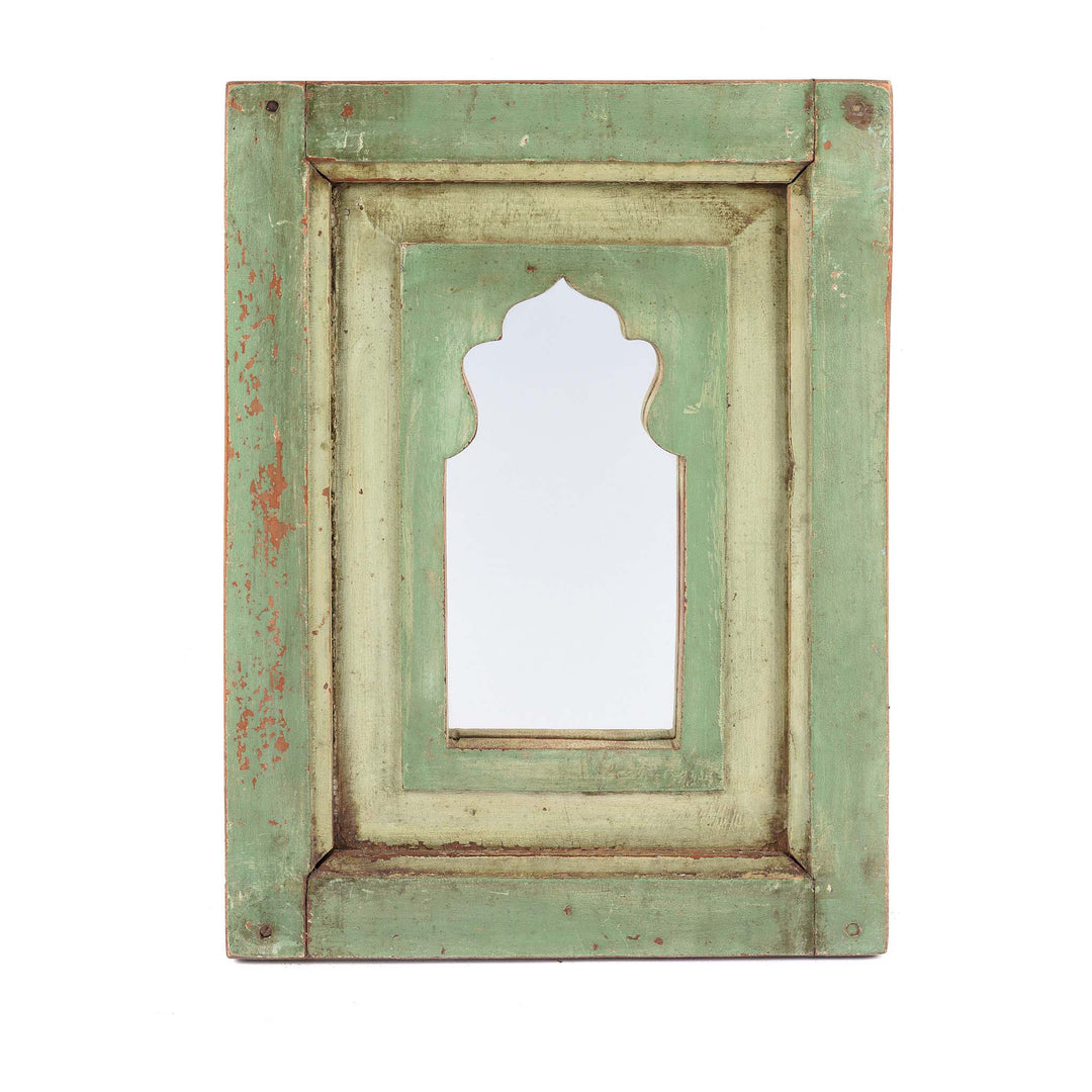  Mihrab Mirror Frame Made From An Old Teak Panel | Indigo Antiques