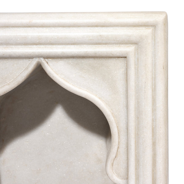 Large Marble Mughal Single Lamp Niche - Mughal Style