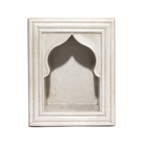 Large Marble Mughal Single Lamp Niche - Mughal Style