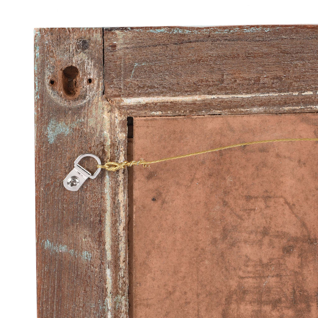 Reverse Of  Mihrab Mirror Frame Made From Old Teak | Indigo Antiques