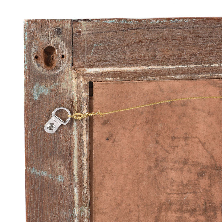 Reverse Of  Mihrab Mirror Frame Made From Old Teak | Indigo Antiques