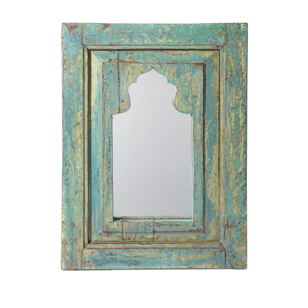Dark Green Mihrab Mirror Frames Made From Old Teak - Two Colours - 19thC | Indigo Antiques