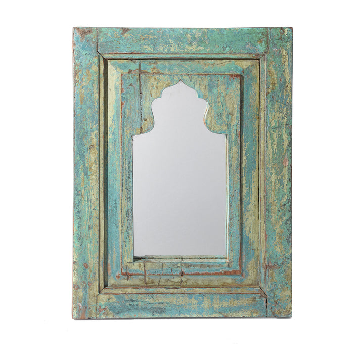 Dark Green Mihrab Mirror Frames Made From Old Teak - Two Colours - 19thC | Indigo Antiques