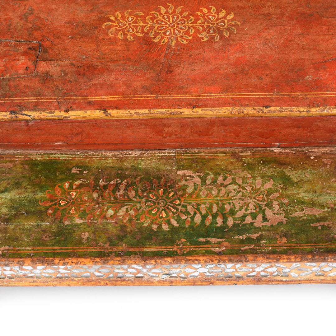 Paintwork Designs From Antique Painted Teak Singhasan From Bikaner -  India  - 19thC | Indigo Antiques