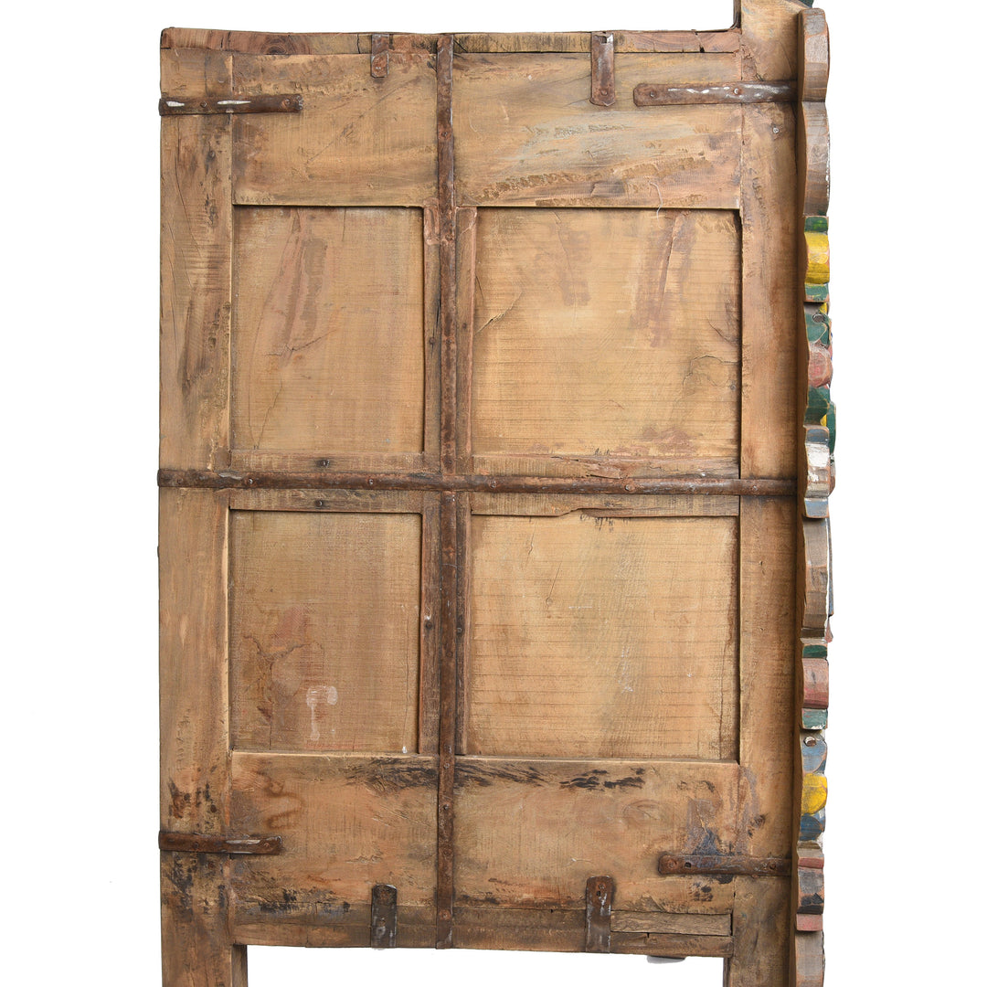 Side View Of Indian "Damchiya" Dowry Chest From Kutch - Ca 1920 | Indigo Antiques
