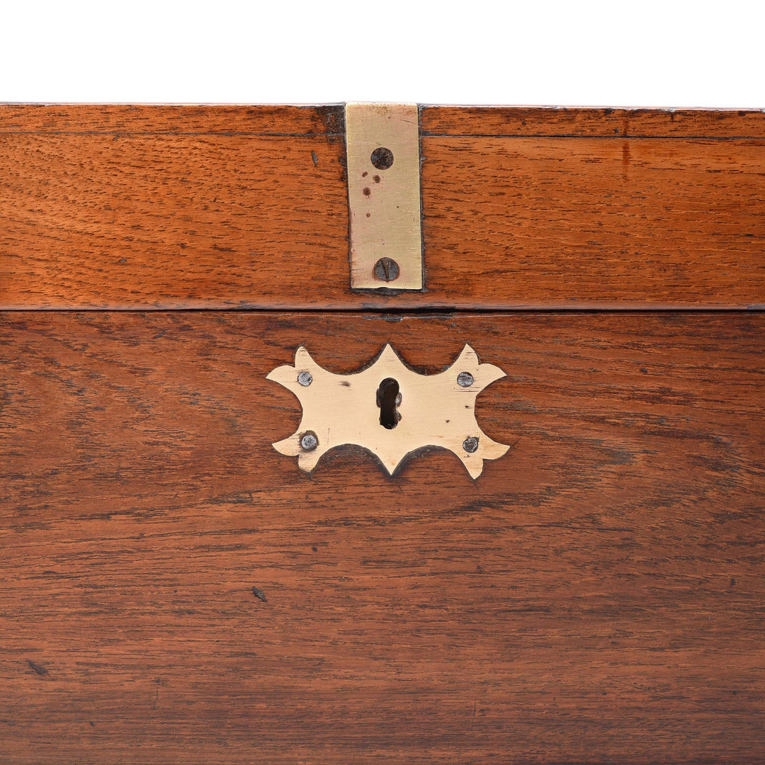 Lock Detail From Brass Bound Teak Box From Rajasthan - 19thC | Indigo Antiques