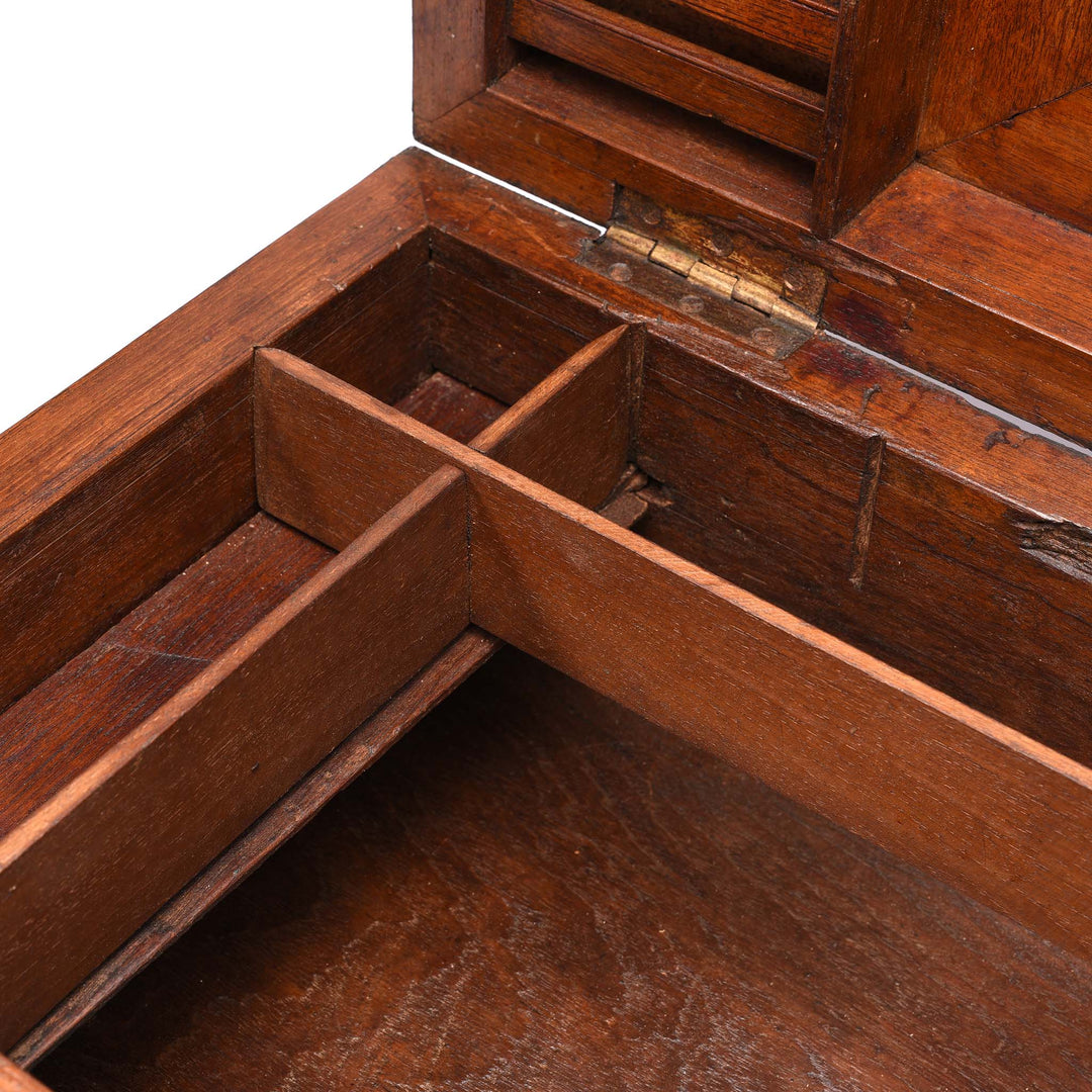 Compartment View Of Brass Bound Teak Box From Rajasthan - 19thC | Indigo Antiques