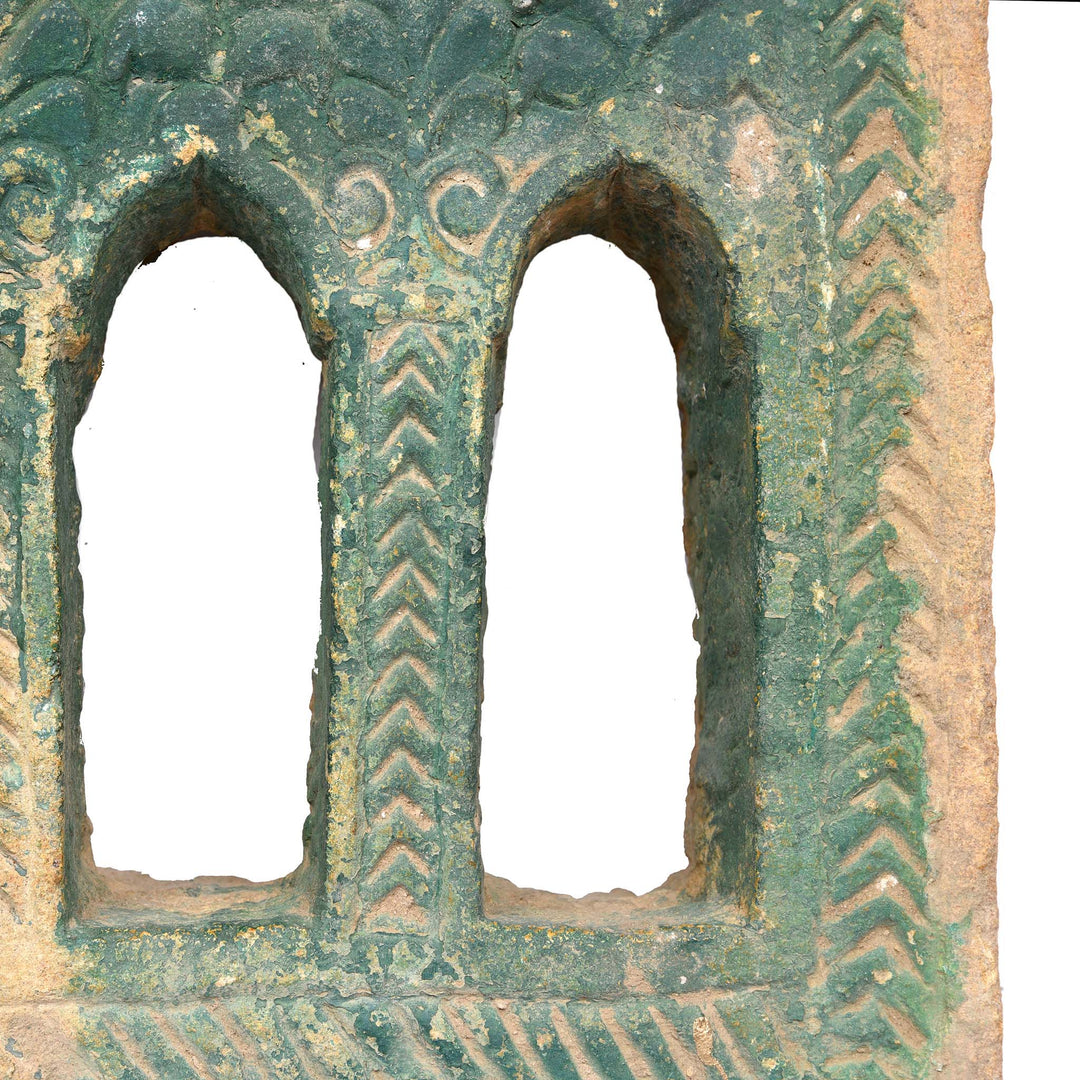 Detail From 3 Way Stone Lamp Niche From Jaisalmer- 19thC | Indigo Antiques