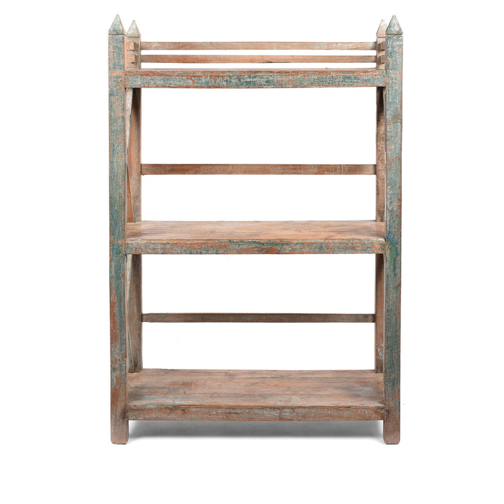 Vintage Painted Indian Teak Shelf - Ca 1930 | Indigo Antiques