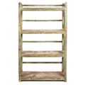 Vintage Indian Shelf with Green Paint Finish