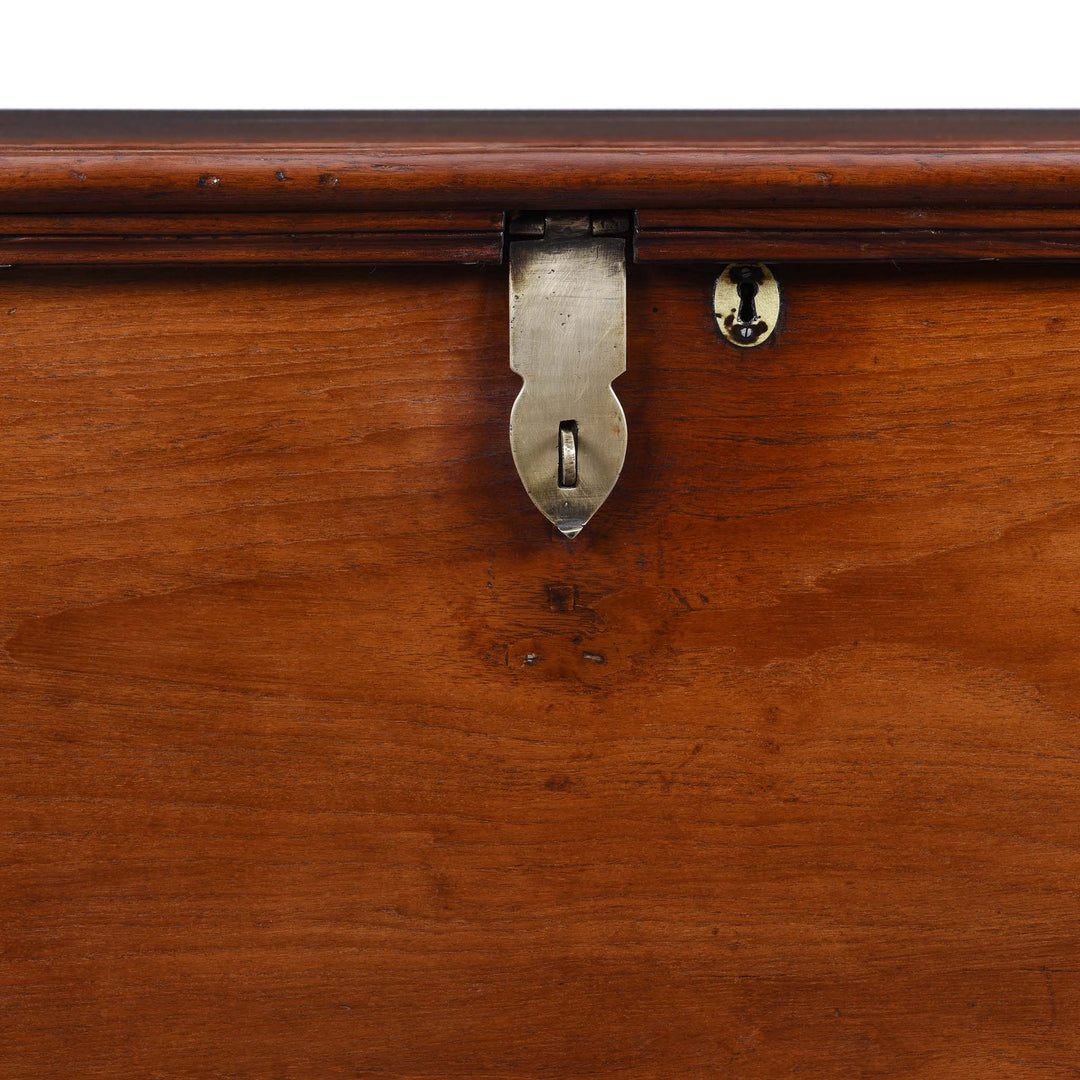 Lock And Latch Detail From Brass Bound Teak Chest From India - 19thC | Indigo Antiques