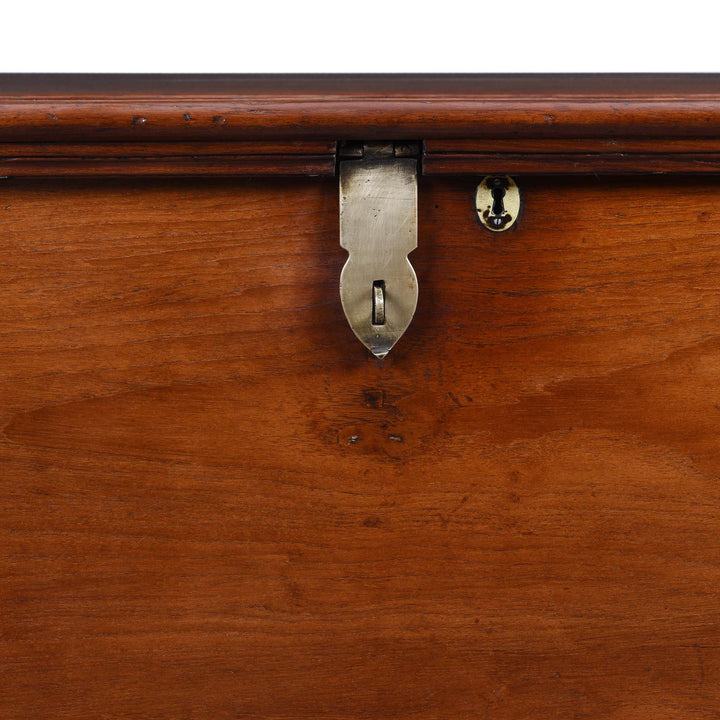 Lock And Latch Detail From Brass Bound Teak Chest From India - 19thC | Indigo Antiques