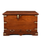 Brass Bound Teak Chest From India - 19thC