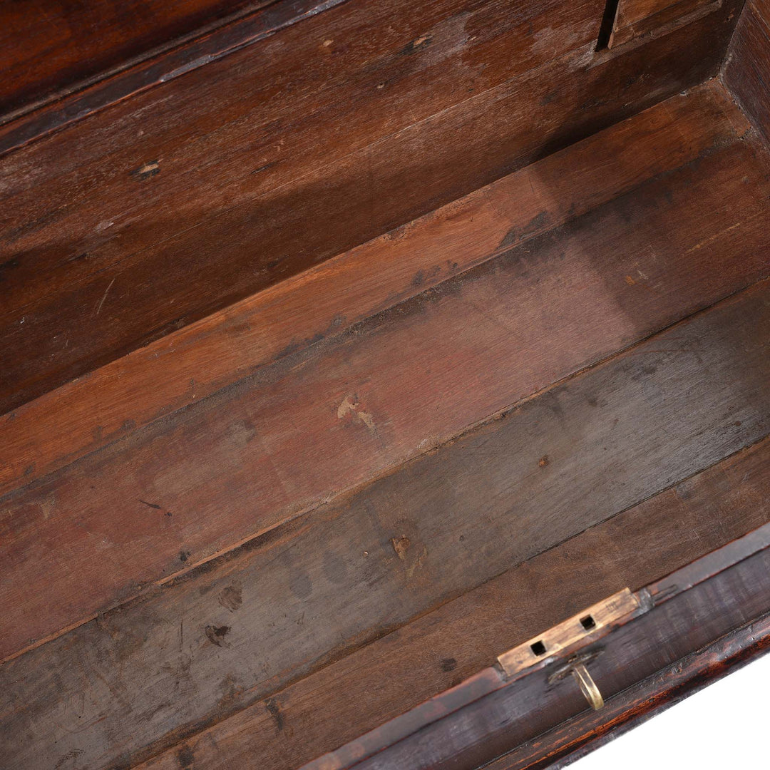 Interior Of Brass Bound Teak Chest - 19thC | Indigo Antiques