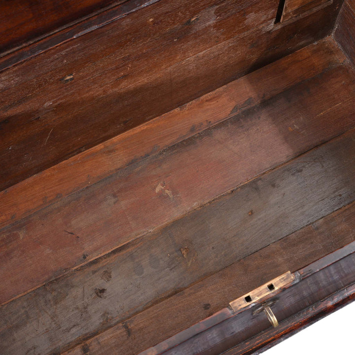 Interior Of Brass Bound Teak Chest - 19thC | Indigo Antiques