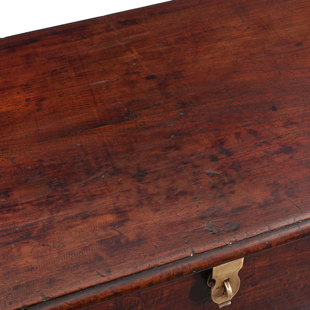 Surface View Of Brass Bound Teak Chest - 19thC | Indigo Antiques