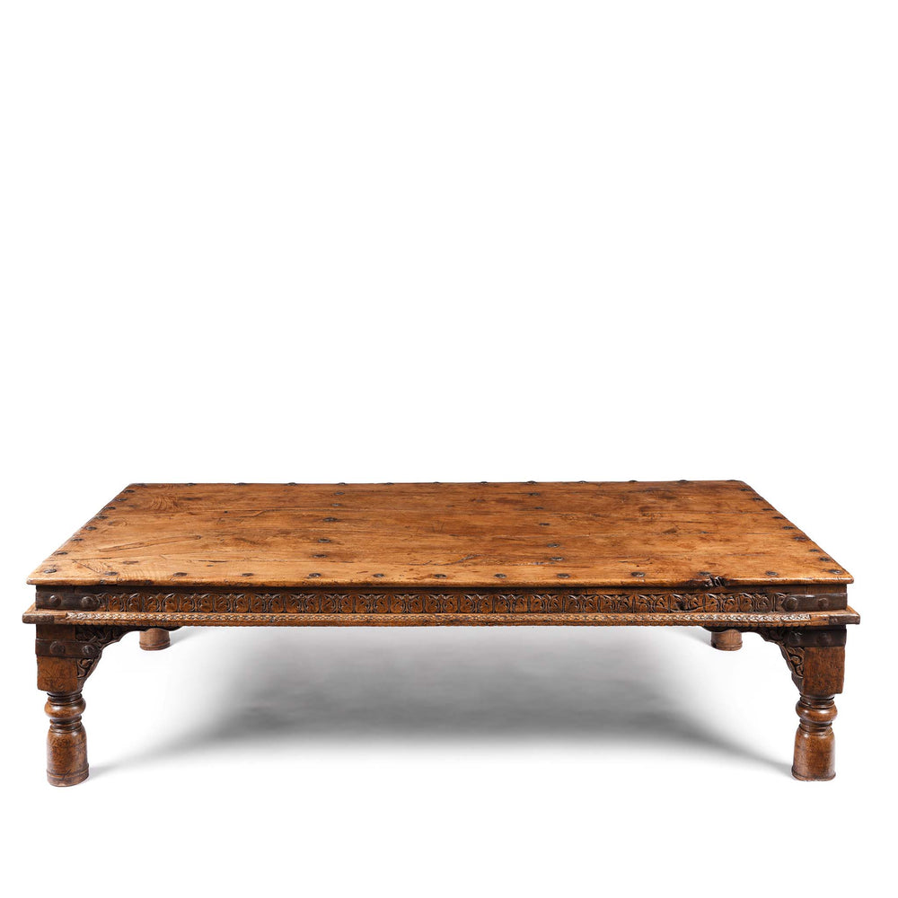 Indian Acacia Wood Takhat Coffee Table From Rajasthan- 19thC | Indigo Antiques