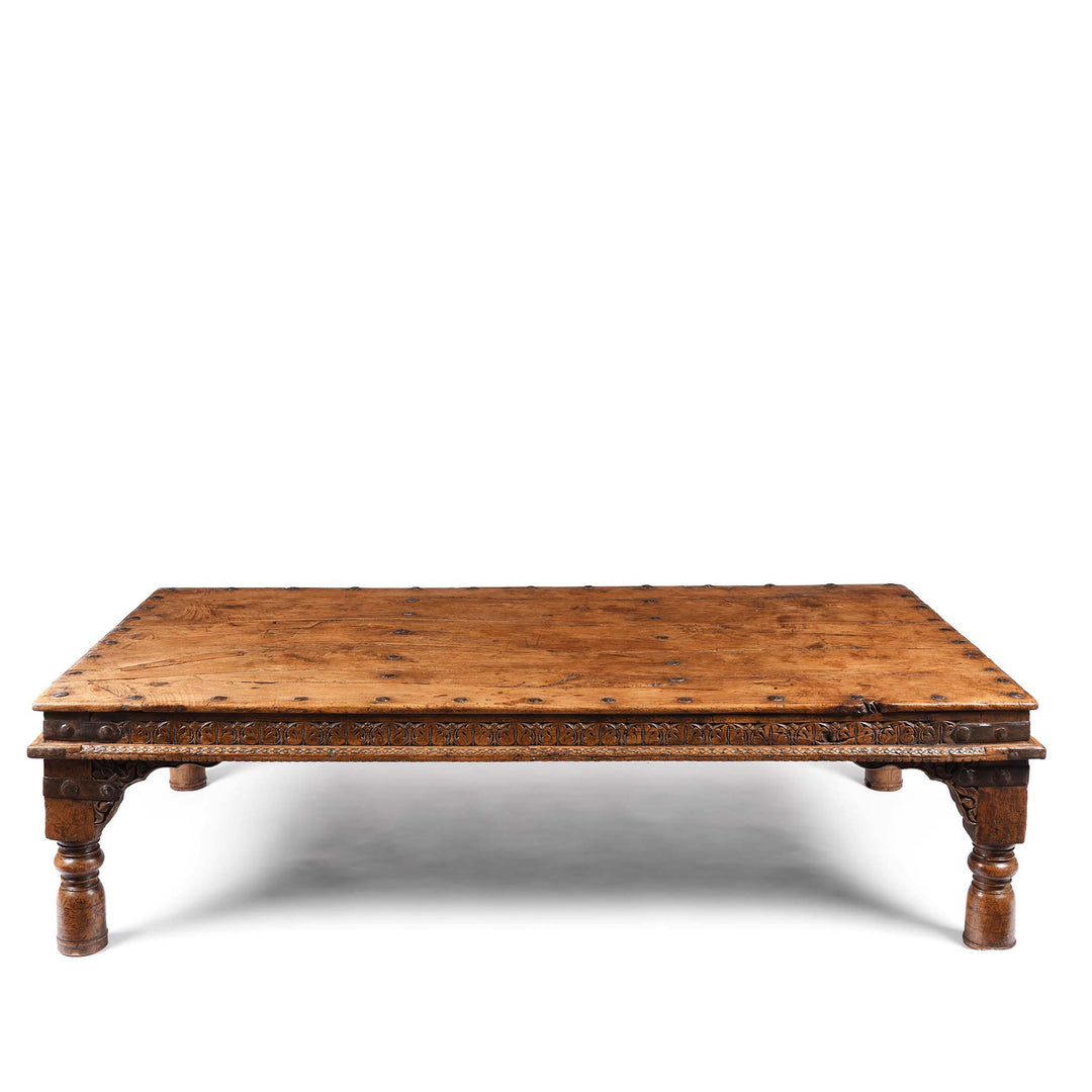 Indian Acacia Wood Takhat Coffee Table From Rajasthan- 19thC | Indigo Antiques