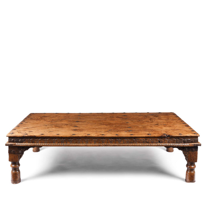 Indian Acacia Wood Takhat Coffee Table From Rajasthan- 19thC | Indigo Antiques