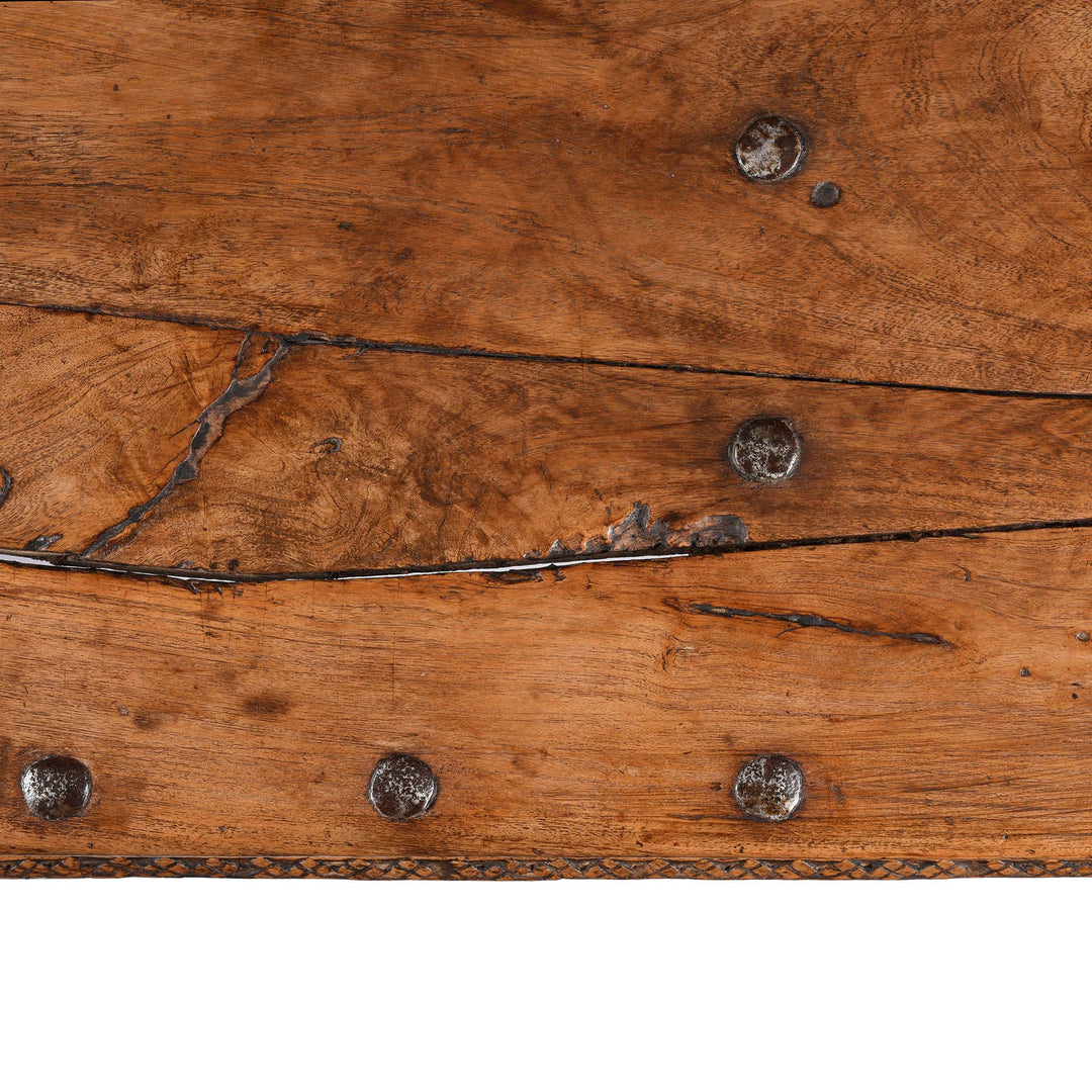 Detail From Indian Acacia Wood Takhat Coffee Table From Rajasthan- 19thC | Indigo Antiques