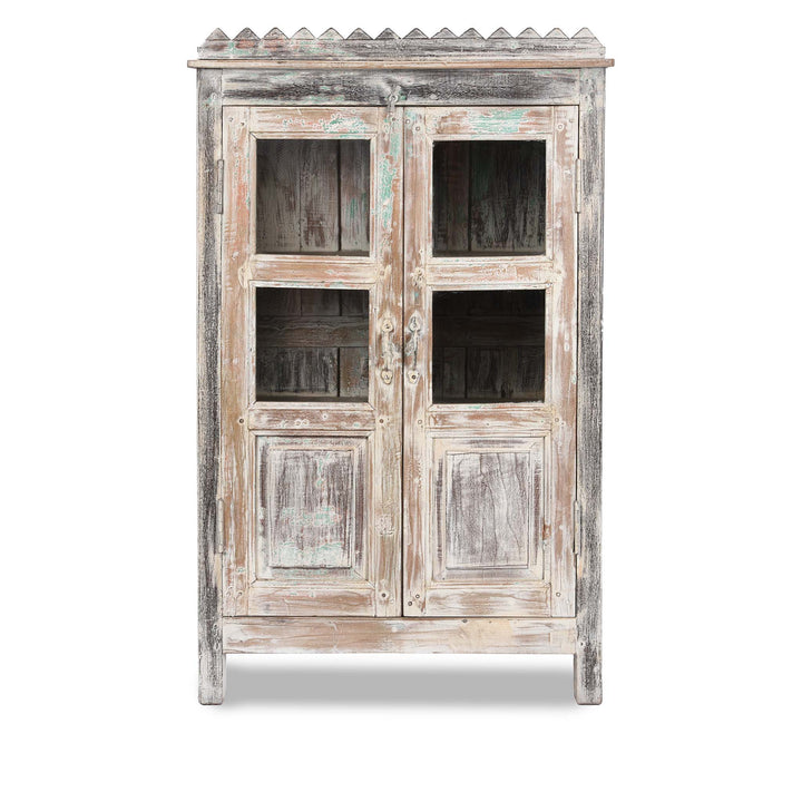 Vintage Blue Painted Display Cabinet - Ca 1920 | Indigo Antiques