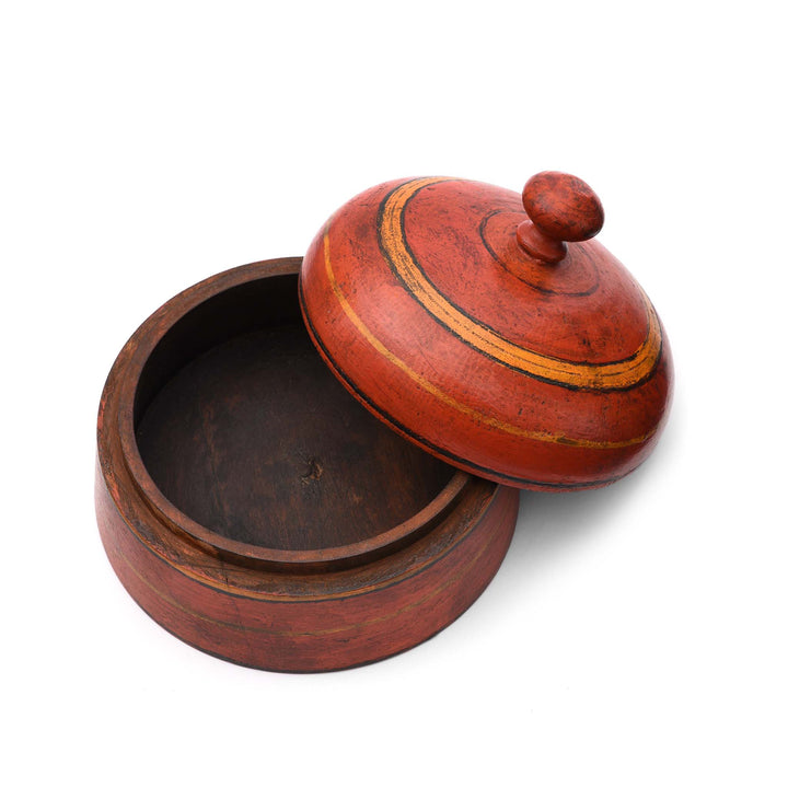 Open View Of Old Lacquer Pot From Sindh - 19thC | Indigo Antiques