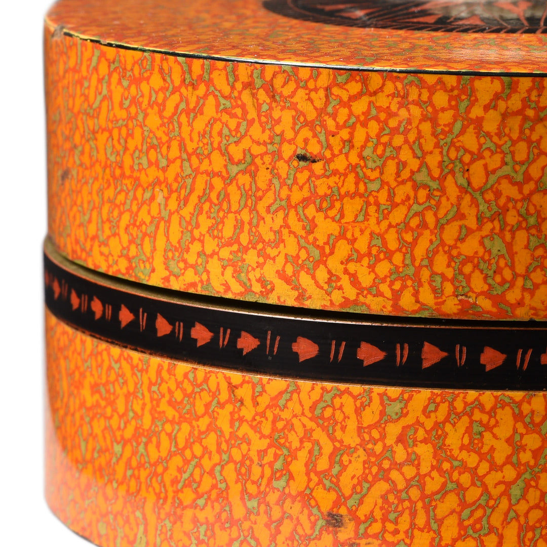 Detail From Antique Old Lacquer Pot From Rajasthan - 19th Century | Indigo Antiques]