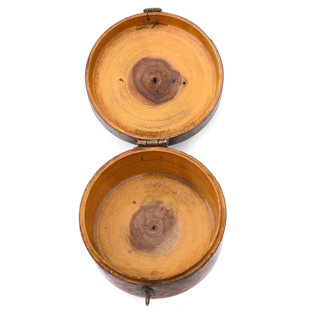 Interior Of Old Lacquer Pot From Rajasthan - 19thC | Indigo Antiques