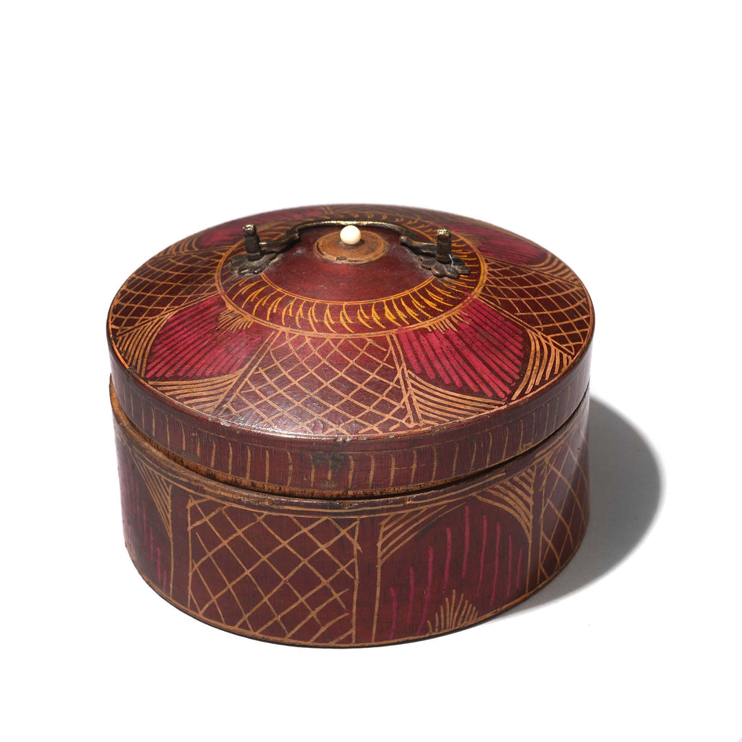 Old Lacquer Pot From Rajasthan - 19thC | Indigo Antiques