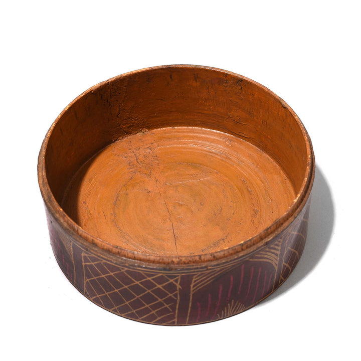 Interior Of Old Lacquer Pot From Rajasthan - 19thC | Indigo Antiques