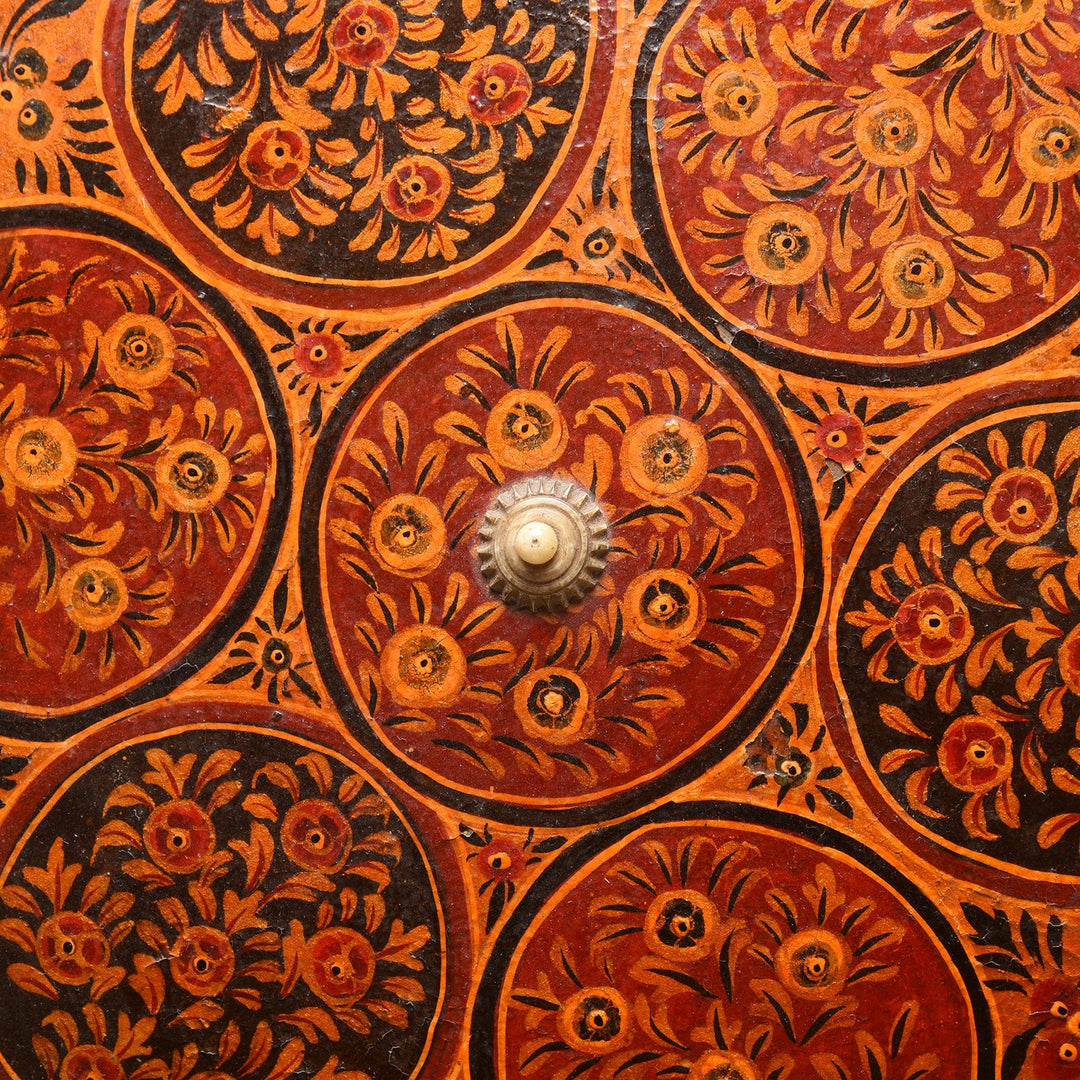 Detail From Lacquer Pot From Rajasthan - 19thC | Indigo Antiques