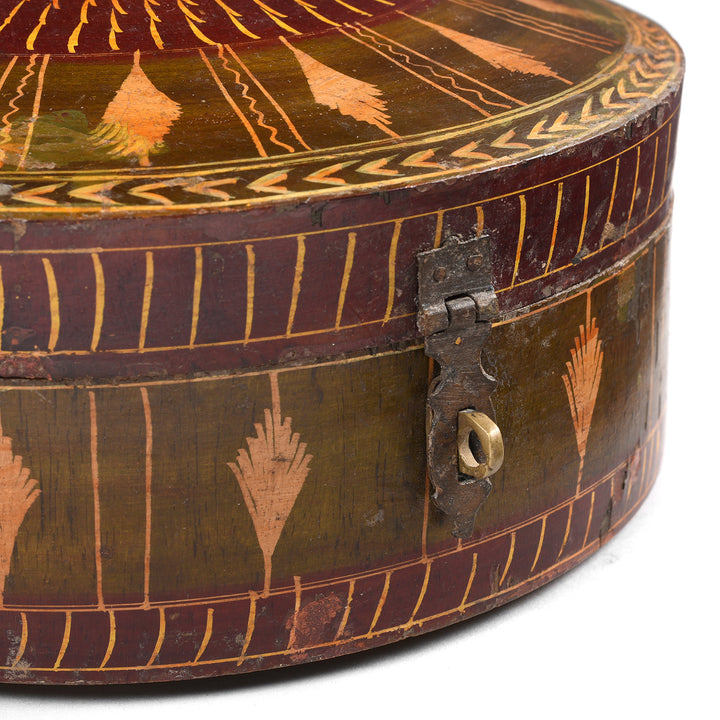 Detail From Indian Lacquer Pot From Rajasthan - 19thC | Indigo Antiques