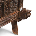Carved Indian 'Majus' Dowry Chest From Saurashtra - 19thC