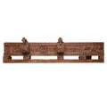 Carved Teak Lintel Panel From Gujarat - 19thC