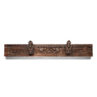 Carved Teak Lintel Panel From Gujarat - 19thC