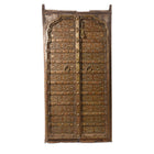 Indian Brass Bound Door From Rajasthan - 19thC