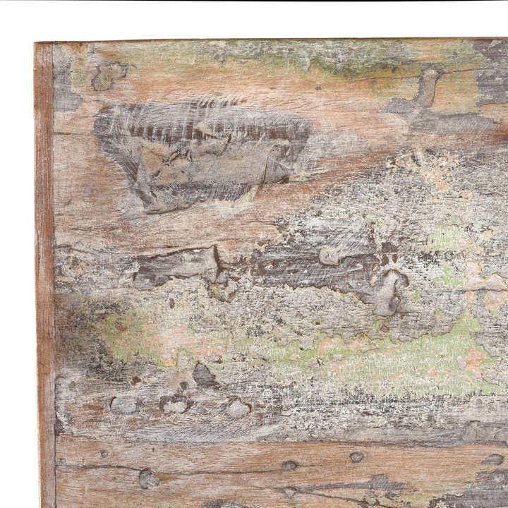 Surface Corner Detail From 2 Door Sideboard Made From Reclaimed Teak | Indigo Antiques