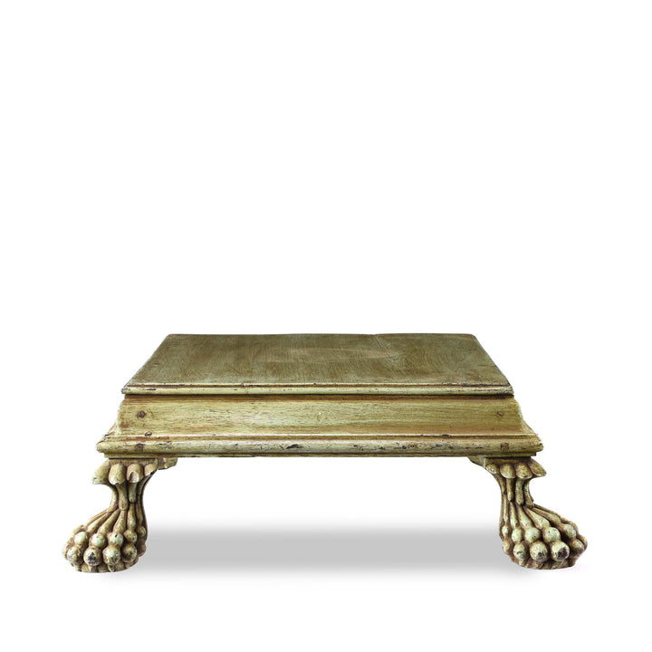 Painted Bajot Low Prayer Table From Gujarat - 19thC