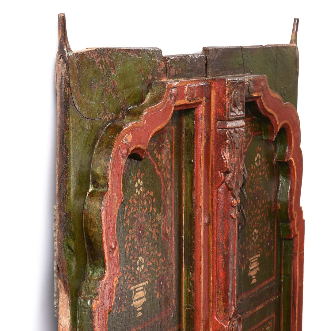 Depth Detail From Painted Indian Roheda Doors From Bikaner - 19thC | Indigo Antiques